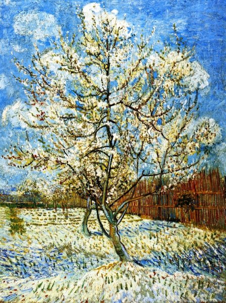 Peach Trees in Blossom by Vincent van Gogh - Hand-Painted Oil Painting Reproduction