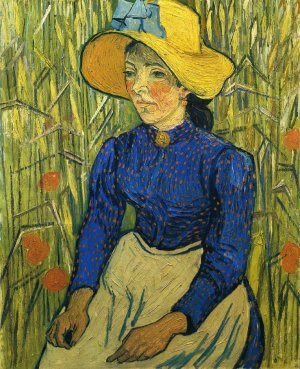 Peasant Girl with Yellow Straw Hat by Vincent van Gogh Oil Painting