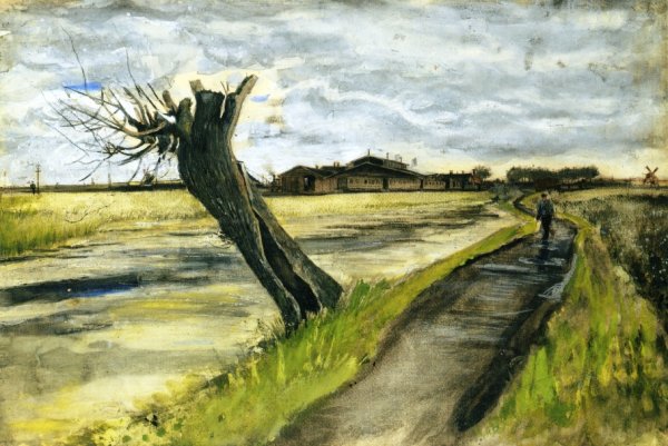 Pollard Willow by Vincent van Gogh - Hand-Painted Oil Painting Reproduction