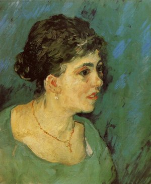 Portrait of a Woman in Blue Oil painting by Vincent van Gogh