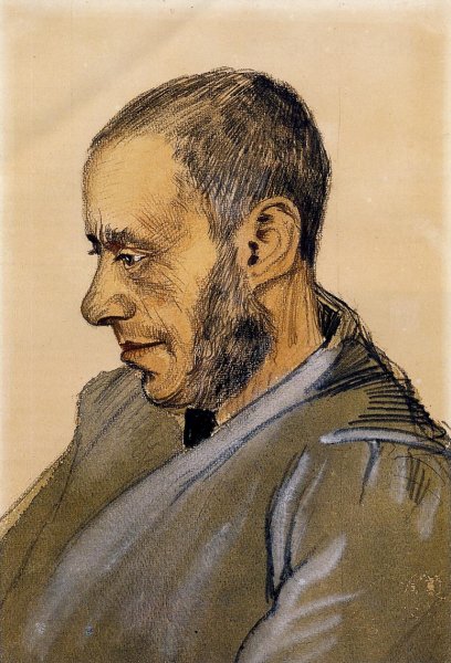 Portrait of Boekverkoper Blok by Vincent van Gogh - Hand-Painted Oil Painting Reproduction