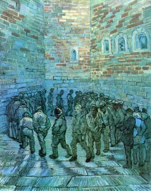 Prisoners Exercising after Dore by Vincent van Gogh - Oil Painting Reproduction