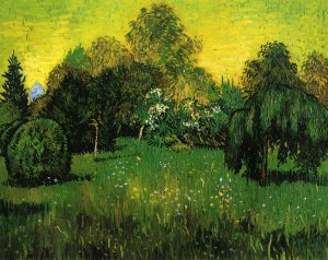 Public Park with Weeping Willow: The Poet's Garden I by Vincent van Gogh Oil Painting