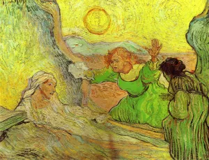 Raising of Lazarus after Rembrant by Vincent van Gogh - Oil Painting Reproduction