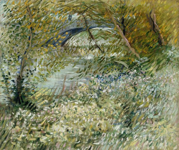 River Bank in Springtime  by Vincent van Gogh - Hand-Painted Oil Painting Reproduction