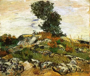 Rocks with Oak Tree by Vincent van Gogh Oil Painting