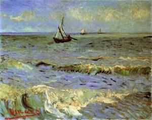 Seascape at Saintes-Maries Oil painting by Vincent van Gogh