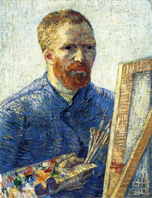 Self Portrait as a Painter by Vincent van Gogh Oil Painting