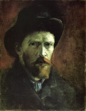 Self Portrait in a Dark Felt Hat by Vincent van Gogh Oil Painting