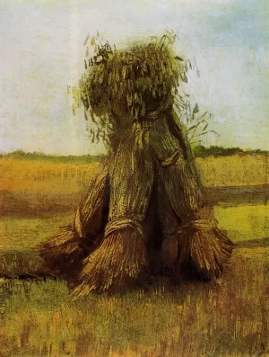 Sheaves of Wheat in a Field by Vincent van Gogh - Oil Painting Reproduction