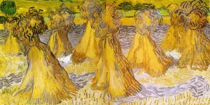 Sheaves of Wheat by Vincent van Gogh - Oil Painting Reproduction