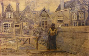 Sien's Mother's House Seen from the Backyard by Vincent van Gogh Oil Painting