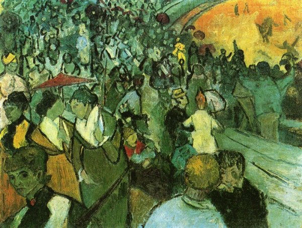 Main Product Photo of Spectators in the Arena at Arles Painting by Vincent van Gogh