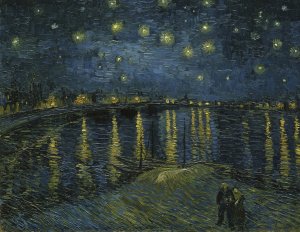 Starry Night Over the Rhone (Darker Version) by Vincent van Gogh Oil Painting