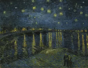Starry Night Over the Rhone (Darker Version) by Vincent van Gogh Oil Painting