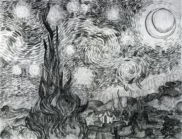 Main Product Photo of Starry Night Painting by Vincent van Gogh