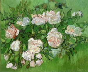 Still Life: Pink Roses Oil painting by Vincent van Gogh