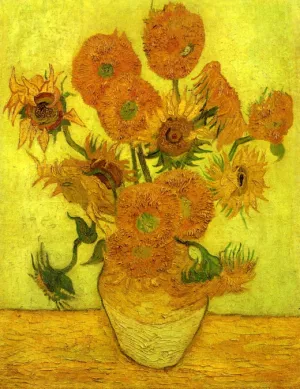 Still Life: Vase with Fourteen Sunflowers painting by Vincent van Gogh