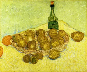 Still Life with a Bottle, Lemons and Oranges Oil painting by Vincent van Gogh
