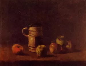 Still Life with Beer Mug and Fruit by Vincent van Gogh Oil Painting