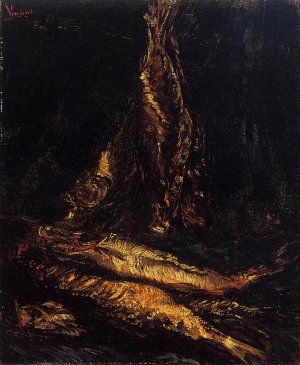 Still Life with Bloaters by Vincent van Gogh Oil Painting