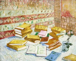 Still Life with Books, Romans Parisiens by Vincent van Gogh Oil Painting