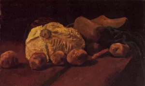 Still Life with Cabbage and Clogs by Vincent van Gogh Oil Painting