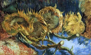 Still Life with Four Sunflowers Oil painting by Vincent van Gogh