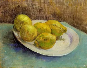 Still Life with Lemons on a Plate by Vincent van Gogh - Oil Painting Reproduction