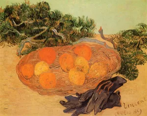 Still Life with Oranges and Lemons with Blue Gloves by Vincent van Gogh Oil Painting