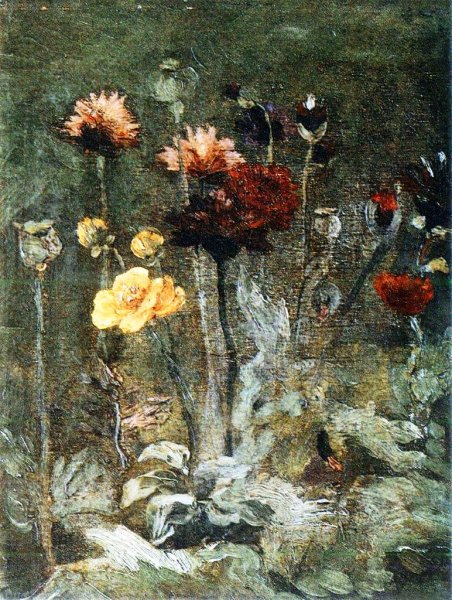 Still Life with Scabiosa and Ranunculus by Vincent van Gogh - Hand-Painted Oil Painting Reproduction