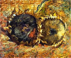 Still Life with Two Sunflowers II by Vincent van Gogh Oil Painting