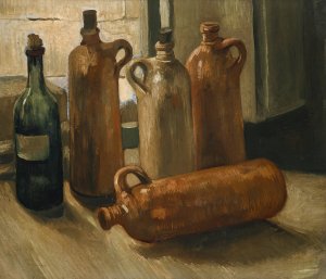 Stillleben mit funf Flaschen by Vincent van Gogh Oil Painting