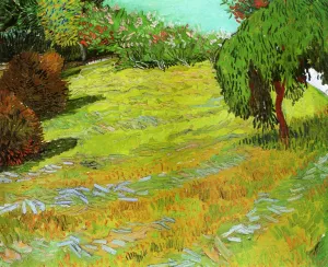 Sunny Lawn in a Public Park by Vincent van Gogh - Oil Painting Reproduction
