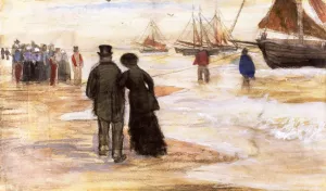 The Beach at Scheveningen by Vincent van Gogh Oil Painting