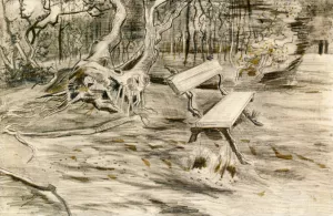 The Bench painting by Vincent van Gogh