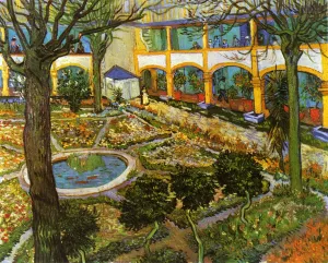 The Courtyard of the Hospital at Arles by Vincent van Gogh - Oil Painting Reproduction