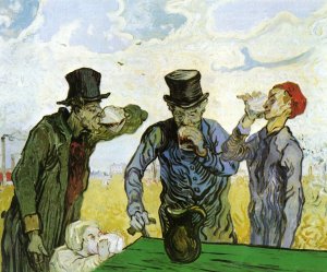 The Drinkers after Daumier Oil painting by Vincent van Gogh