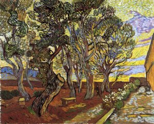 The Garden of the Asylum in Saint-Remy by Vincent van Gogh Oil Painting