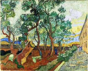 The Garden of the Asylum in Saint-Remy by Vincent van Gogh Oil Painting