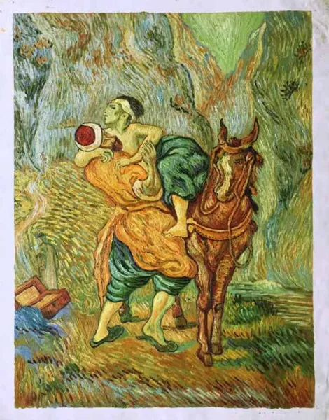 The Good Samaritan after Delacroix painting by Vincent van Gogh