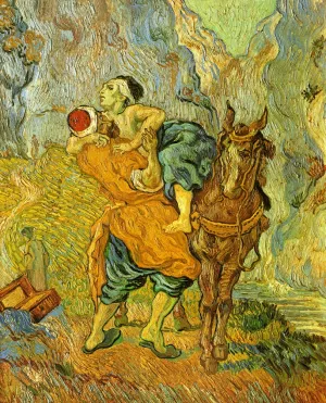 The Good Samaritan after Delacroix painting by Vincent van Gogh
