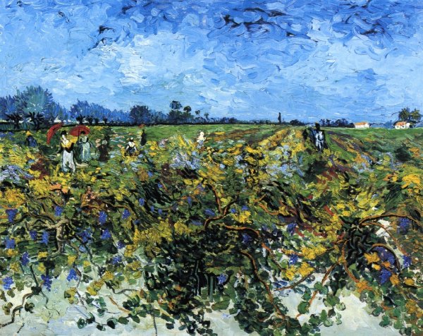 Main Product Photo of The Green Vineyard Painting by Vincent van Gogh
