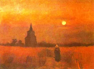 The Old Tower in the Fields by Vincent van Gogh - Oil Painting Reproduction