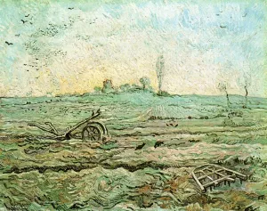 The Plough and the Harrow after Millet by Vincent van Gogh Oil Painting