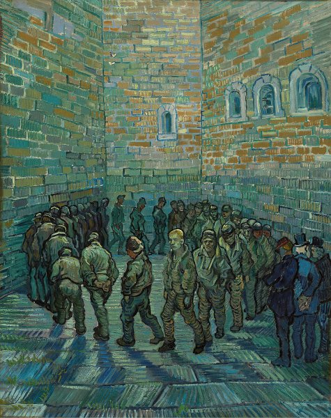 The Prison Courtyard  by Vincent van Gogh - Hand-Painted Oil Painting Reproduction