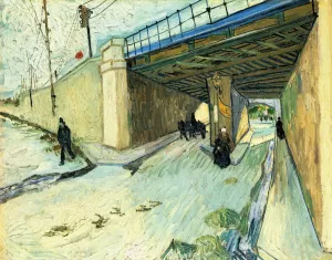 The Railway Bridge Over Avenue Montmajour by Vincent van Gogh Oil Painting
