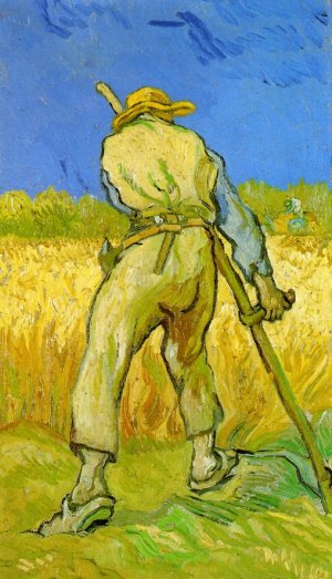 The Reaper after Millet by Vincent van Gogh Oil Painting