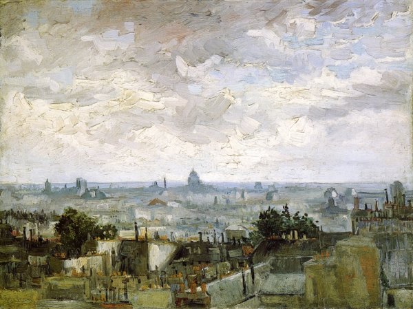 Main Product Photo of The Roofs of Paris Painting by Vincent van Gogh