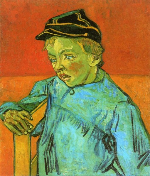 Main Product Photo of The Schoolboy Camille Roulin Painting by Vincent van Gogh